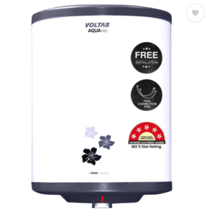 Voltas AquaPro 15 L Storage Water Geyser | Free Pipes and Free Installation (Grey)