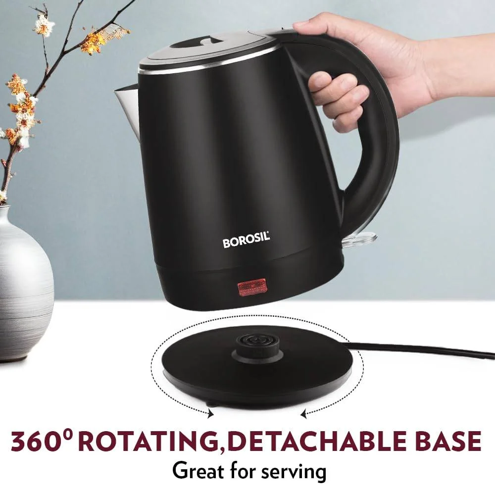 Borosil 1.2L 1350W Cooltouch Multipurpose Electric Kettle - Image 4