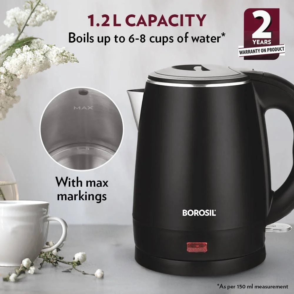 Borosil 1.2L 1350W Cooltouch Multipurpose Electric Kettle - Image 5
